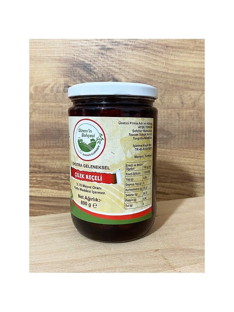 Gizemin Bahçesi Çilek Reçeli 800gr