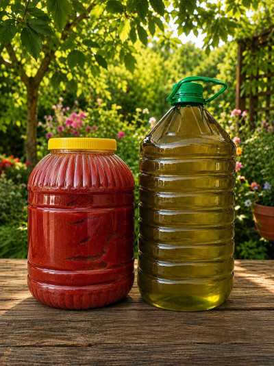 Kaynatma Domates Salçası 5 kg + Zeytinyağı 5 lt
