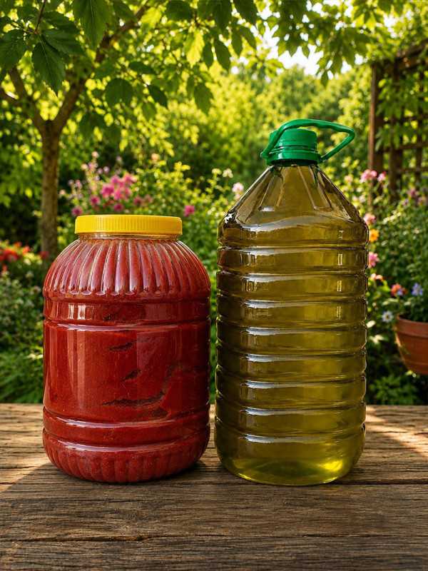 Kaynatma Domates Salçası 5 kg + Zeytinyağı 5 lt