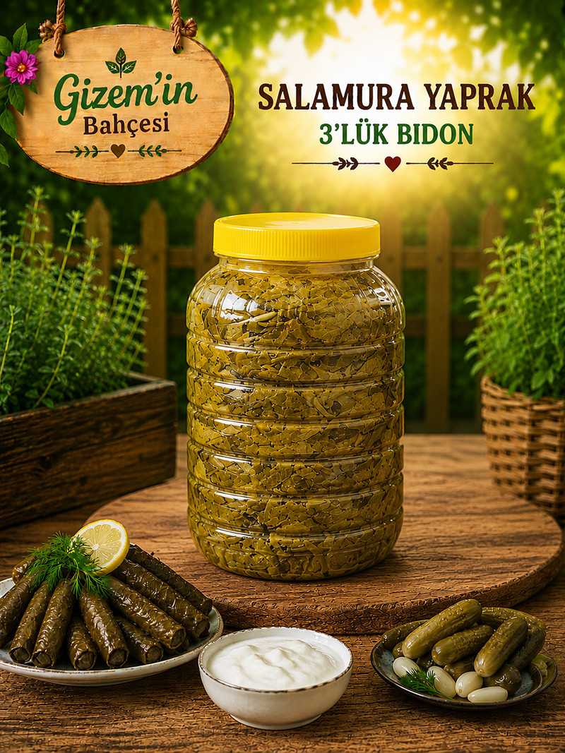Salamura Asma Yaprak 3'lük Bidon