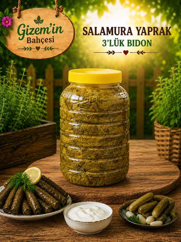 Salamura Asma Yaprak 3'lük Bidon