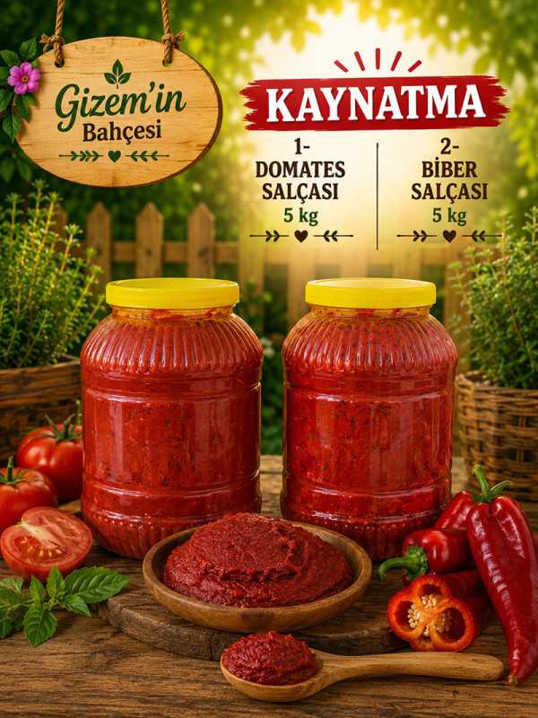 Domates + Biber Salçası 5+5 kg (Kaynatma)