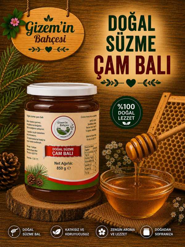 Süzme Çam Balı 850gr