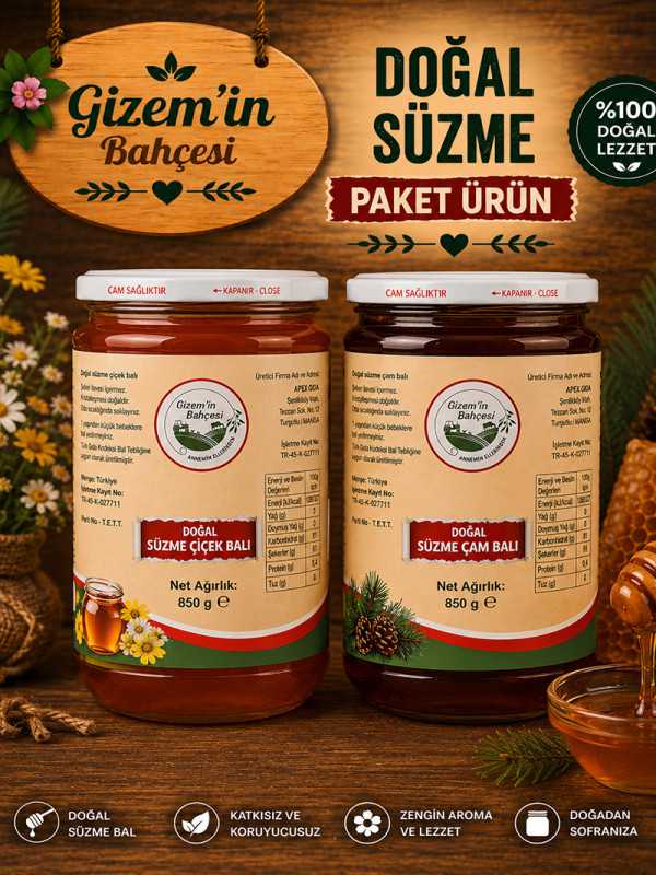 Süzme Çam+Çiçek Balı Avantajlı