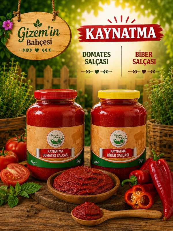 Domates + Biber Salçası 5+5 kg (Kaynatma)
