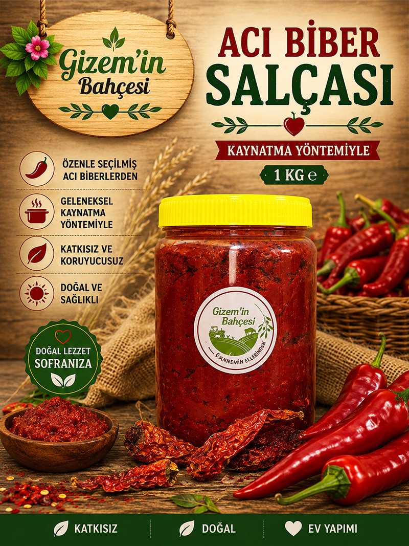Acı Biber Salçası 1 Kg.