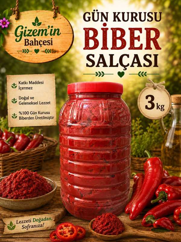 Gün Kurusu Biber Salçası 3 kg.
